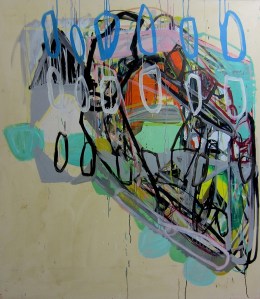 Sliced, 182x162cms, Oil on canvas, 2012