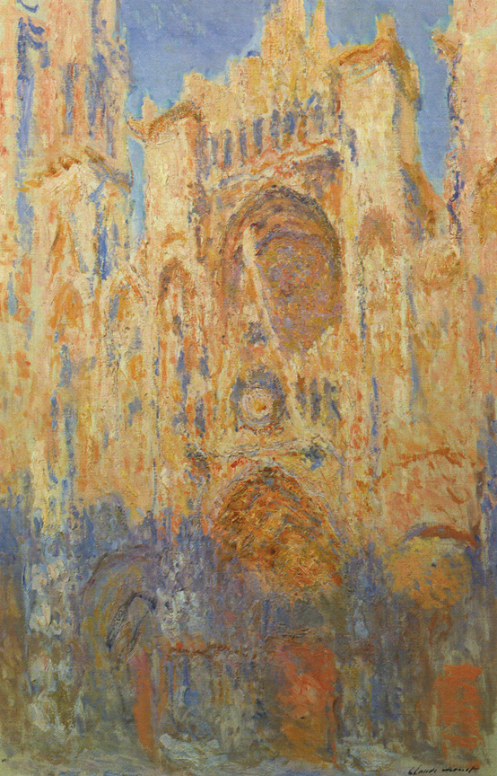 Claude Monet, Rouen Cathedral, West Façade, Sunlight, 1894, oil on canvas, 50 1/4 x 36 in.
