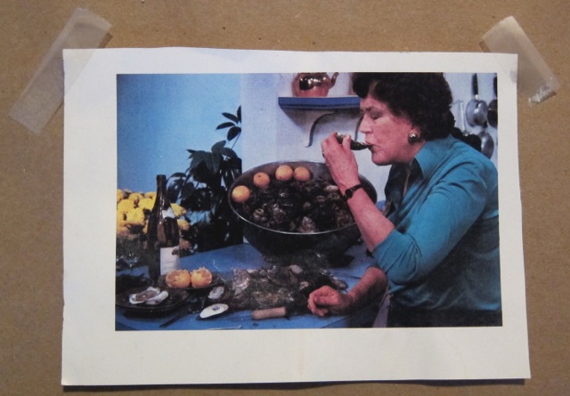Buddy work: picture clipped from 1979 cookbook Julia Child and Company