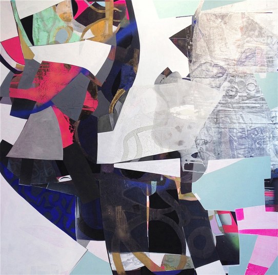 Big Hands, 72"x 72", acrylic, shellac, gouache and spray paint on canvas, 2013